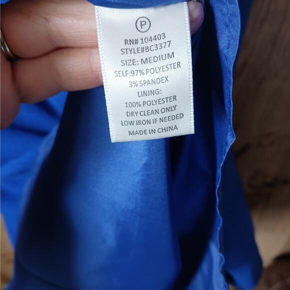 J.O.A Colbalt Blue Cut Out Sleeveless Fit Flare Dress Size Medium - Picture 6 of 8